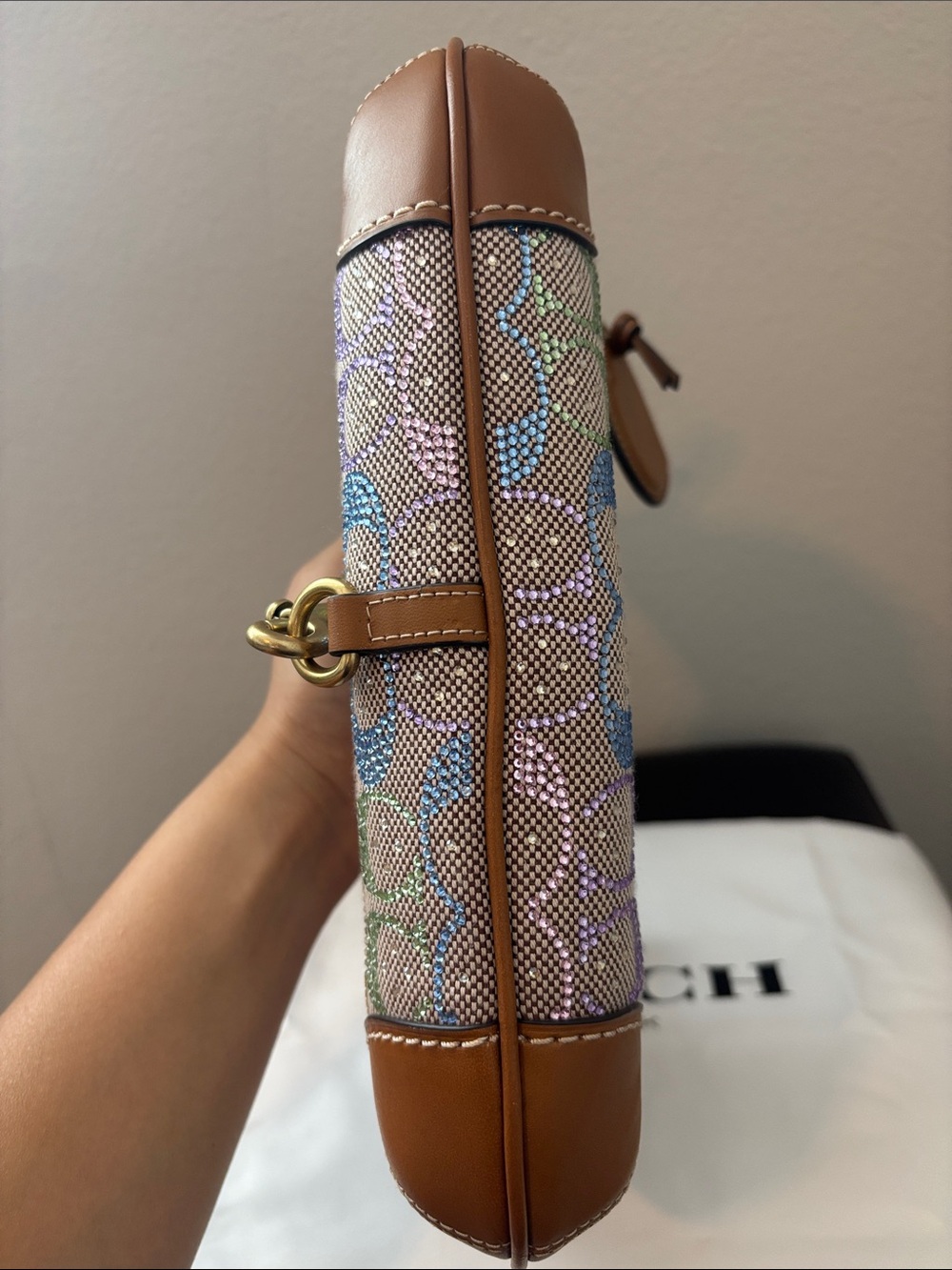 Coach Candy Crystal Signature Hampton Hobo Bag - Picture 5 of 9